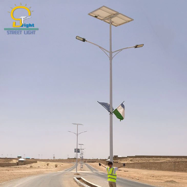 10M 120W Double Arm Solar Street Lights